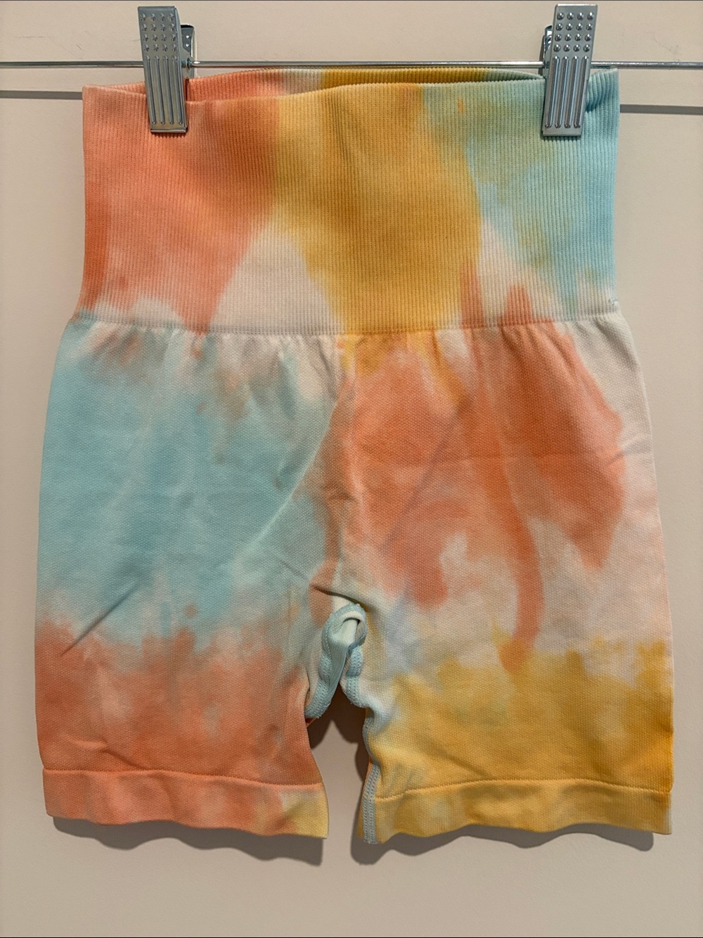 Tie-Dye High-Waist Women's Bike Shorts - Multicolor